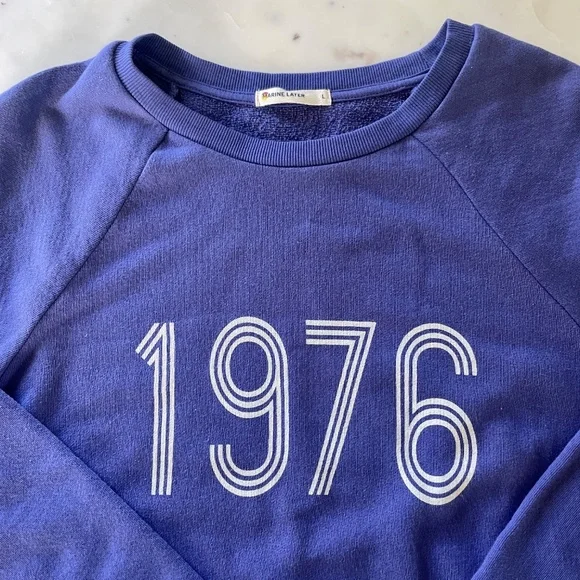 Marine Layer Periwinkle Blue 1976 Graphic Sweatshirt - Picture 9 of 16